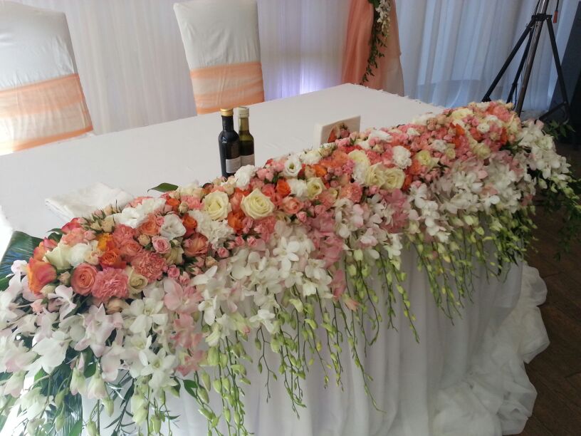 Оформление свадьбы при помощи цветов